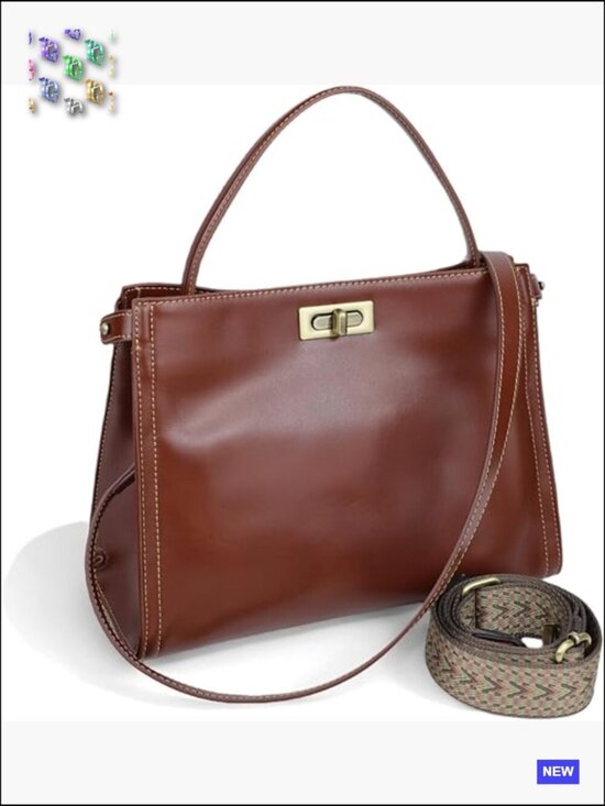 Handbags - Vintage Leather Satchel Crossbody Bag Spacious Organizer Top Handle Adjustable